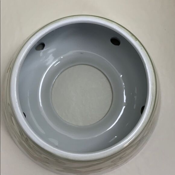 Set Of 2 Glass Candle Toppers Pink Green With Scroll Leaf Design Home Decoration - Picture 8 of 9